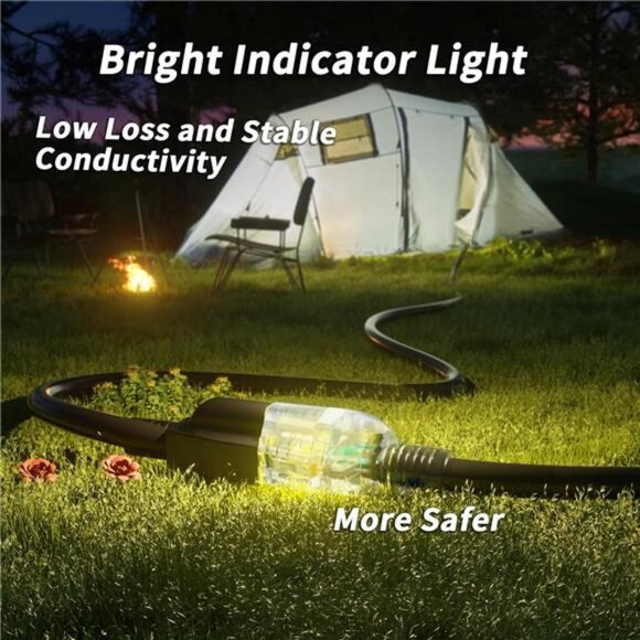 16/3 Gauge 200 ft Extension Cord Outdoor Black Waterproof,Cold Weatherproof-58°F - Picture 7 of 8